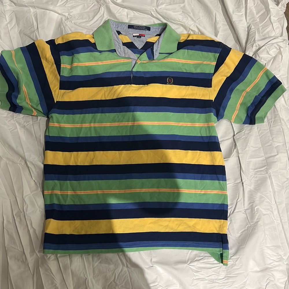 Vintage Tommy Hilfiger XL striped polo T